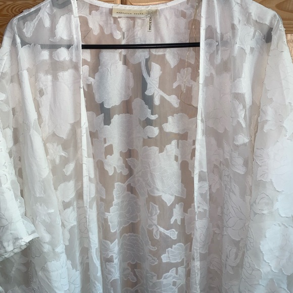 Magnolia South fringed minimalist kimono overlay size S/M - Picture 2 of 6